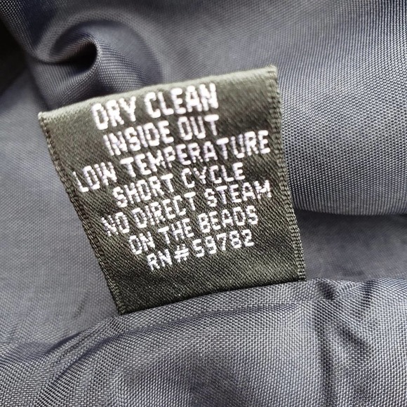 Dress Embellished Black Blue Jewel Textured Old Money Sz 10 ADRIANNA PAPELL - Picture 11 of 13